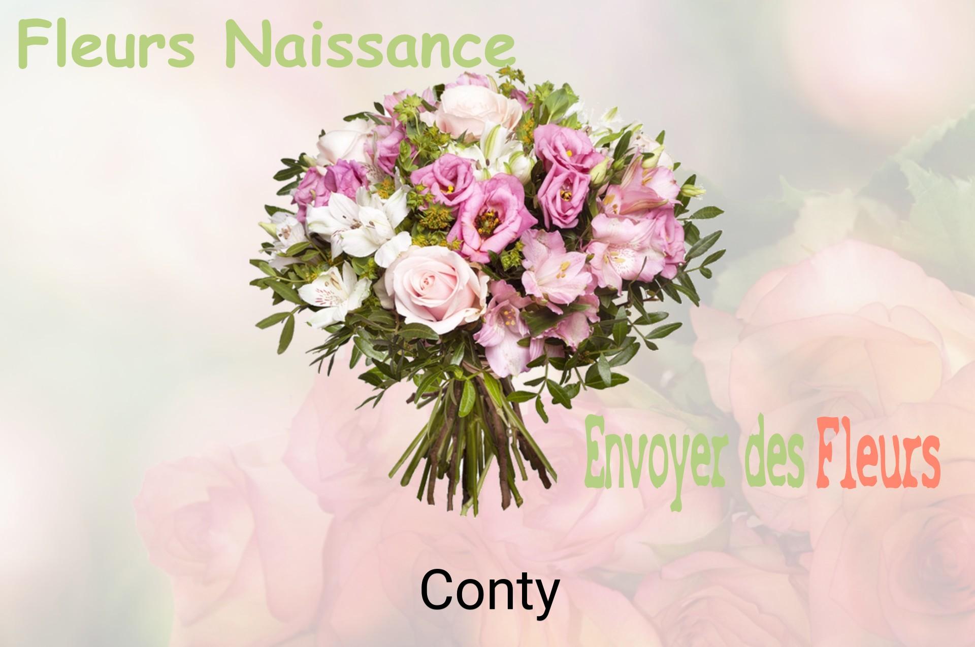 Bouquet de fleurs de naissance livré à Conty