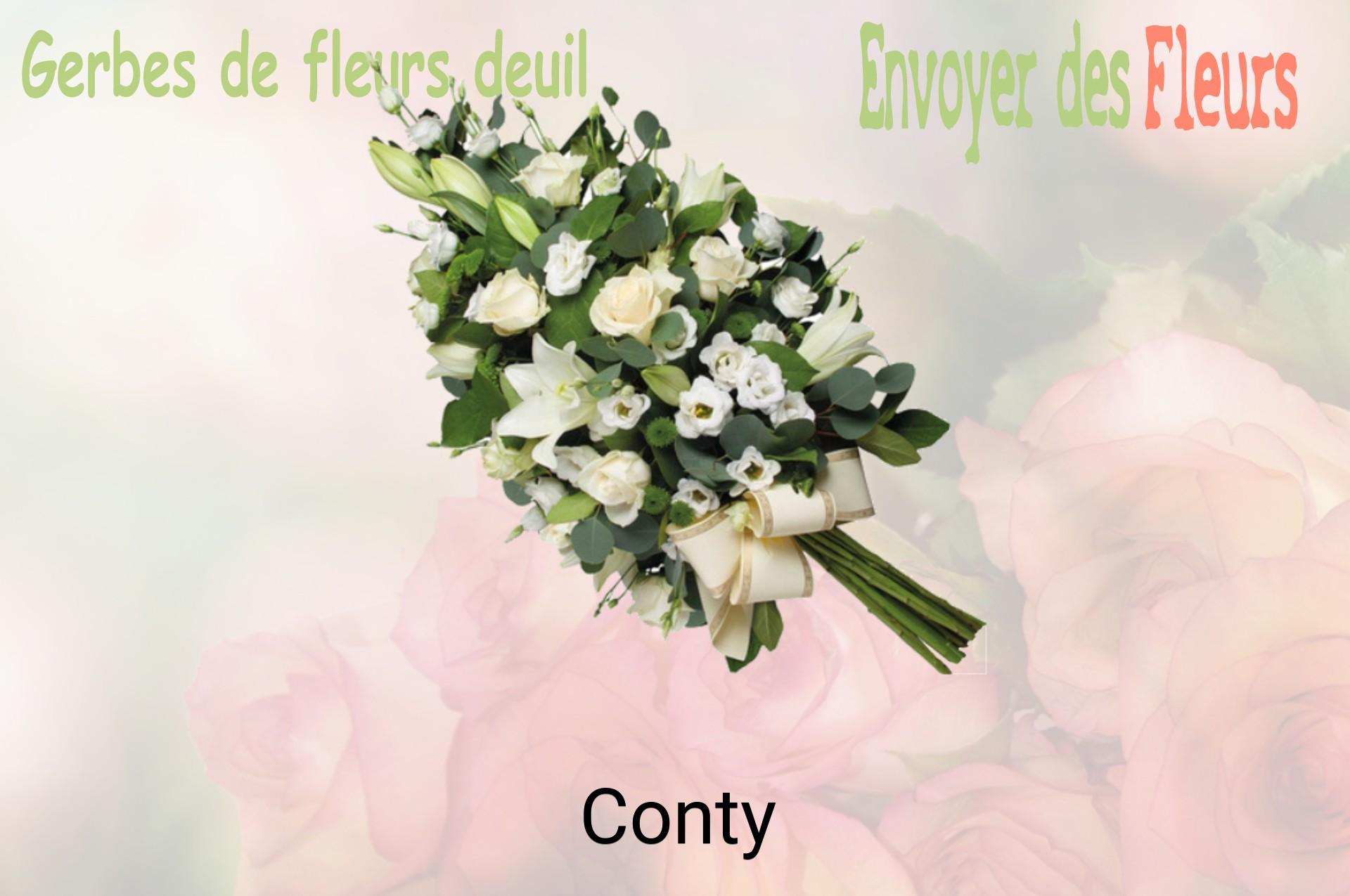 Gerbe de fleurs de deuil livrée à Conty